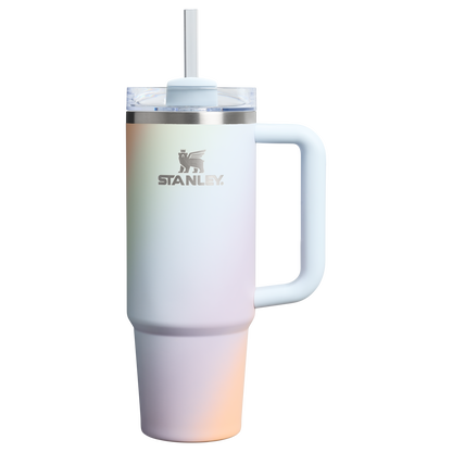 Splash-Resistant FlowState The Quencher H2.0 Flowstate Tumbler D051L - Double-Wall Vacuum Insulated Travel Tumbler with Straw - Sunrise Spiral
