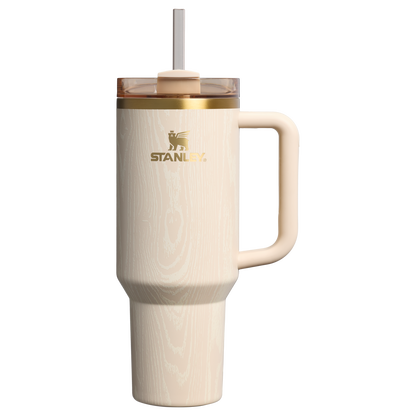 Splash-Resistant FlowState The Cheers & Cheer Quencher H2.0 Flowstate Tumbler D188Q - Premium Stainless Steel Straw Cup for All-Day Hydration - Birch Woodgrain