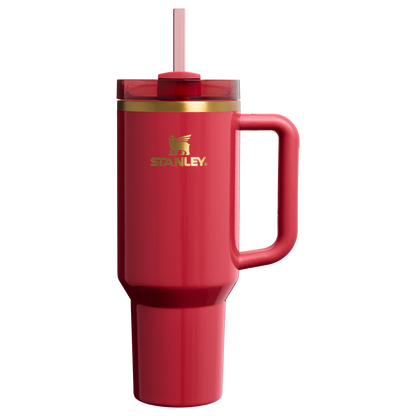 Splash-Resistant FlowState The Cheers & Cheer Quencher H2.0 Flowstate Tumbler D188Q - Premium Stainless Steel Straw Cup for All-Day Hydration - Holly Berry Gloss