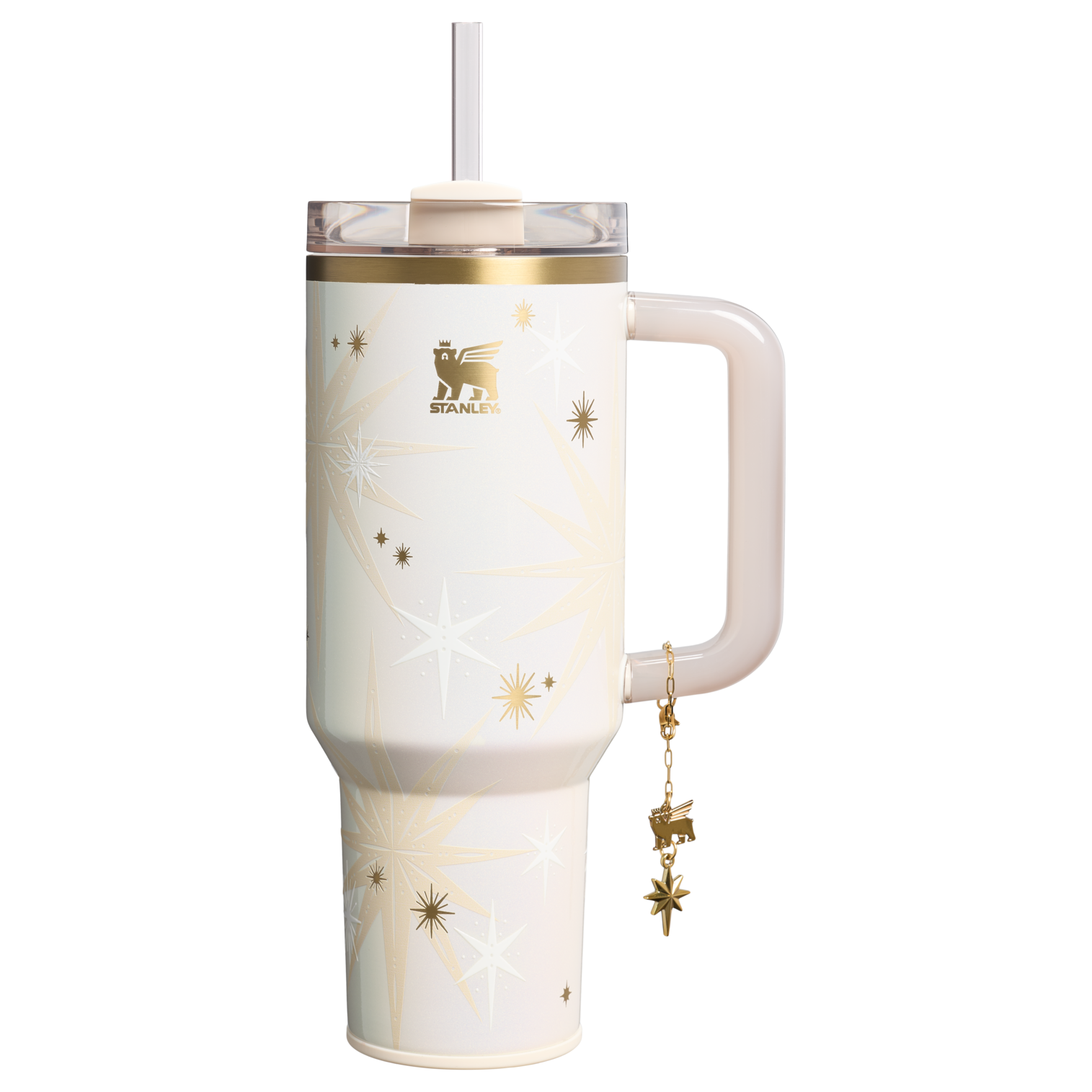 Car-Cup Friendly The Quencher Luxe H2.0 Flowstate Tumbler D368A - Double-Wall Vacuum Insulated Travel Tumbler with Straw - Starlight Shimmer