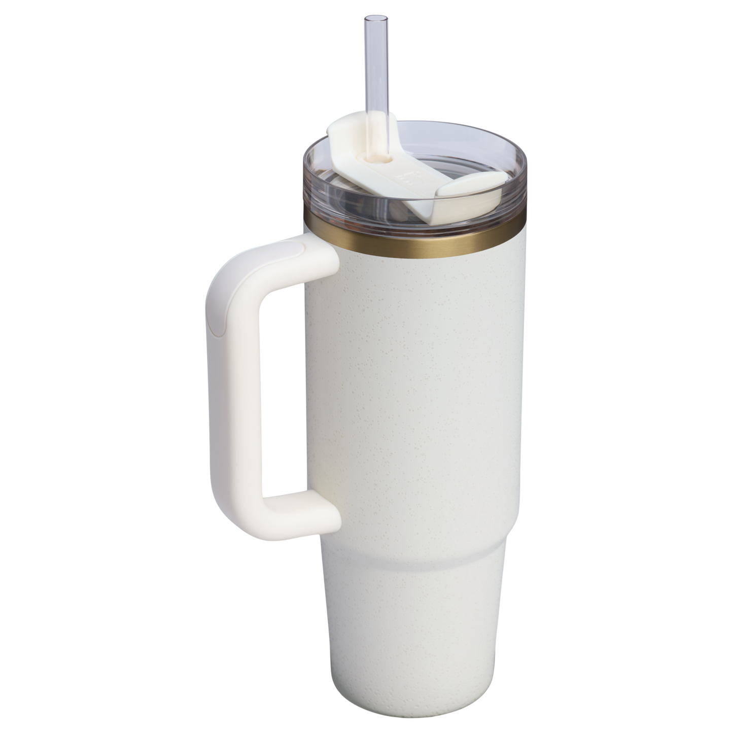 Splash-Resistant FlowState The Quencher H2.0 Flowstate Tumbler | Stanley Create D331C - Double-Wall Vacuum Insulated Travel Tumbler with Straw Detail