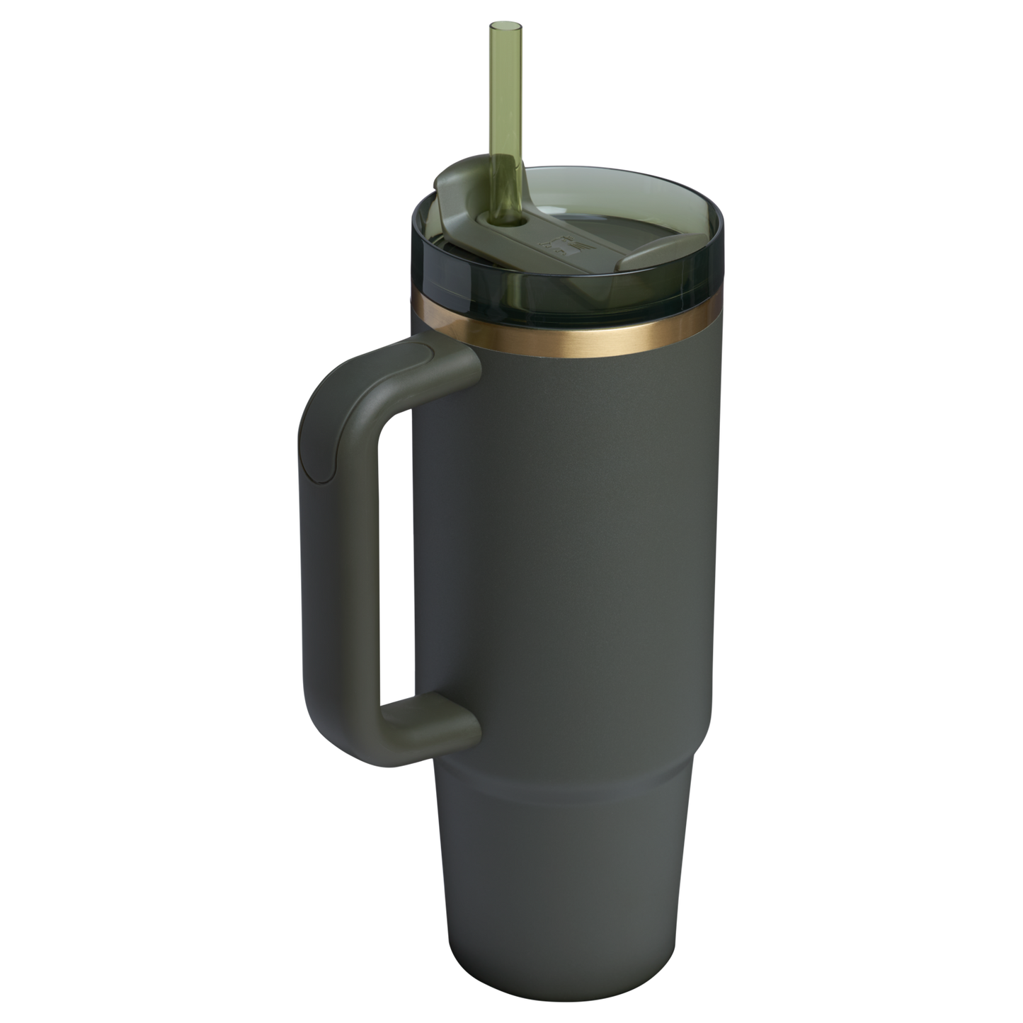 Splash-Resistant FlowState The Quencher H2.0 Flowstate Tumbler | Stanley Create D331C - Double-Wall Vacuum Insulated Travel Tumbler with Straw Detail