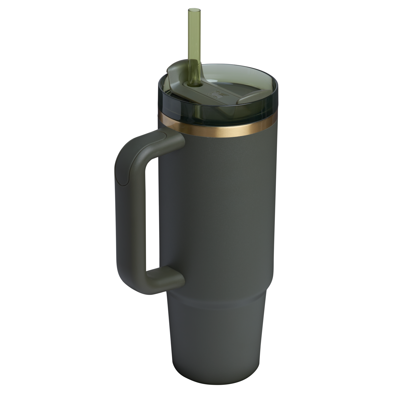 Splash-Resistant FlowState The Quencher H2.0 Flowstate Tumbler | Stanley Create D331C - Double-Wall Vacuum Insulated Travel Tumbler with Straw Detail