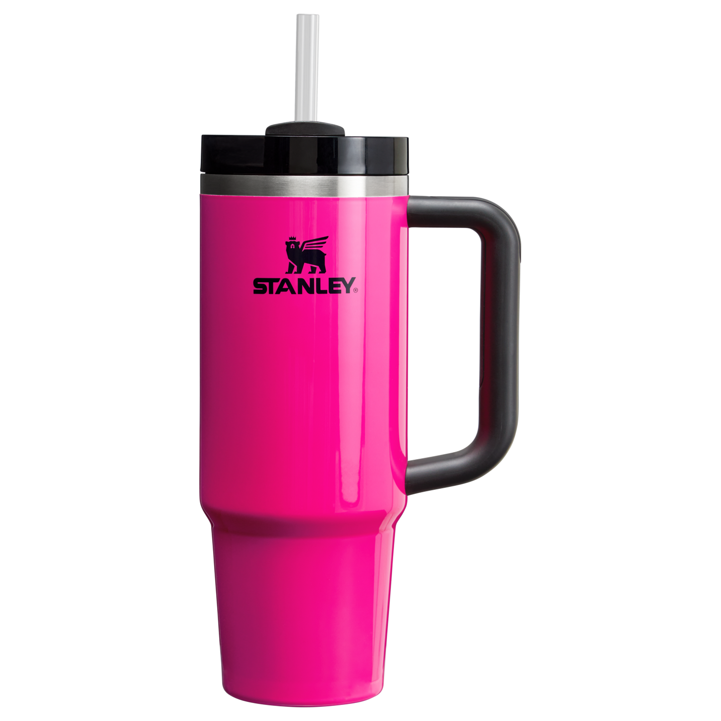 Splash-Resistant FlowState The Quencher H2.0 Flowstate Tumbler | Stanley Create D331C - Double-Wall Vacuum Insulated Travel Tumbler with Straw Detail