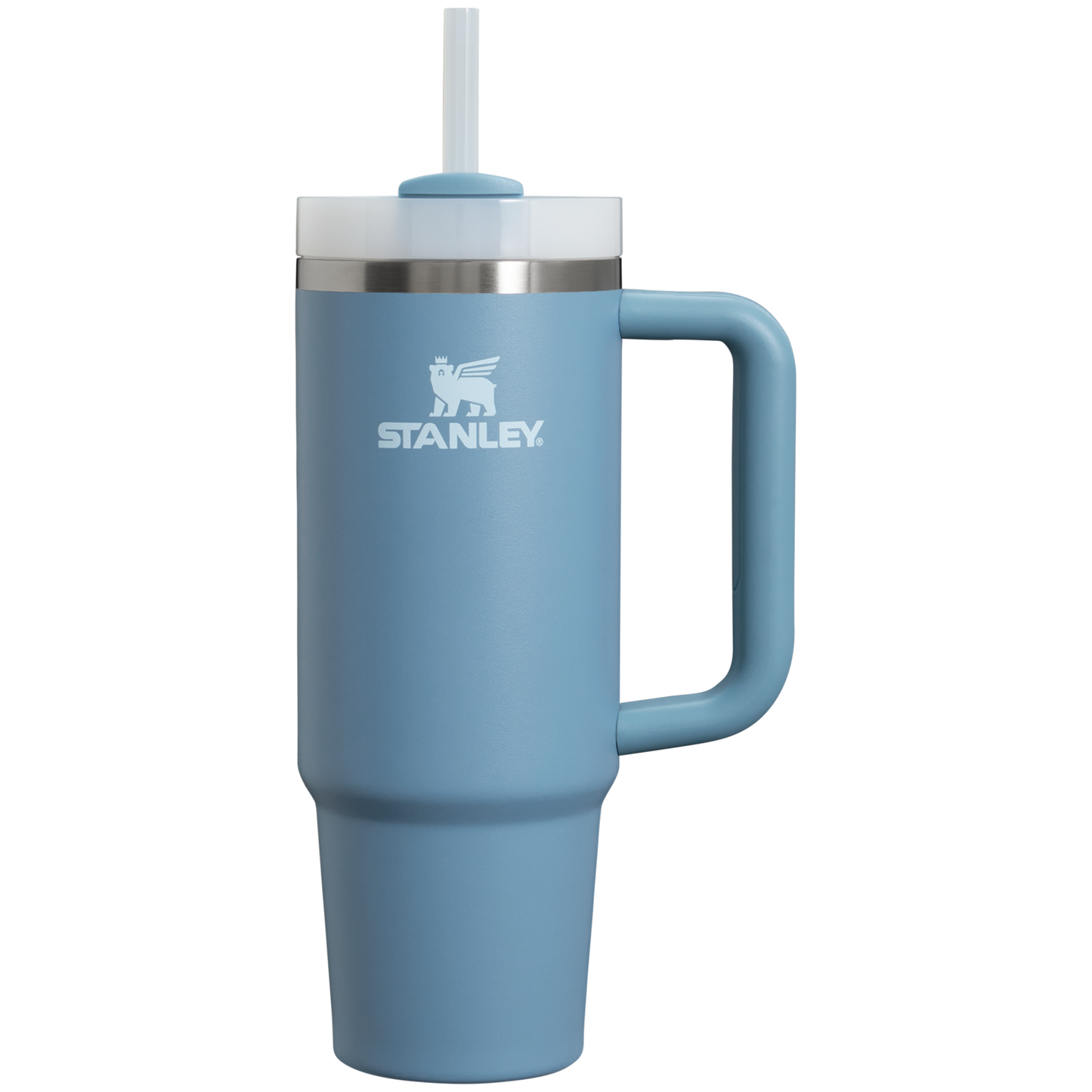 Splash-Resistant FlowState The Quencher H2.0 Flowstate Tumbler | Stanley Create D331C - Double-Wall Vacuum Insulated Travel Tumbler with Straw Detail