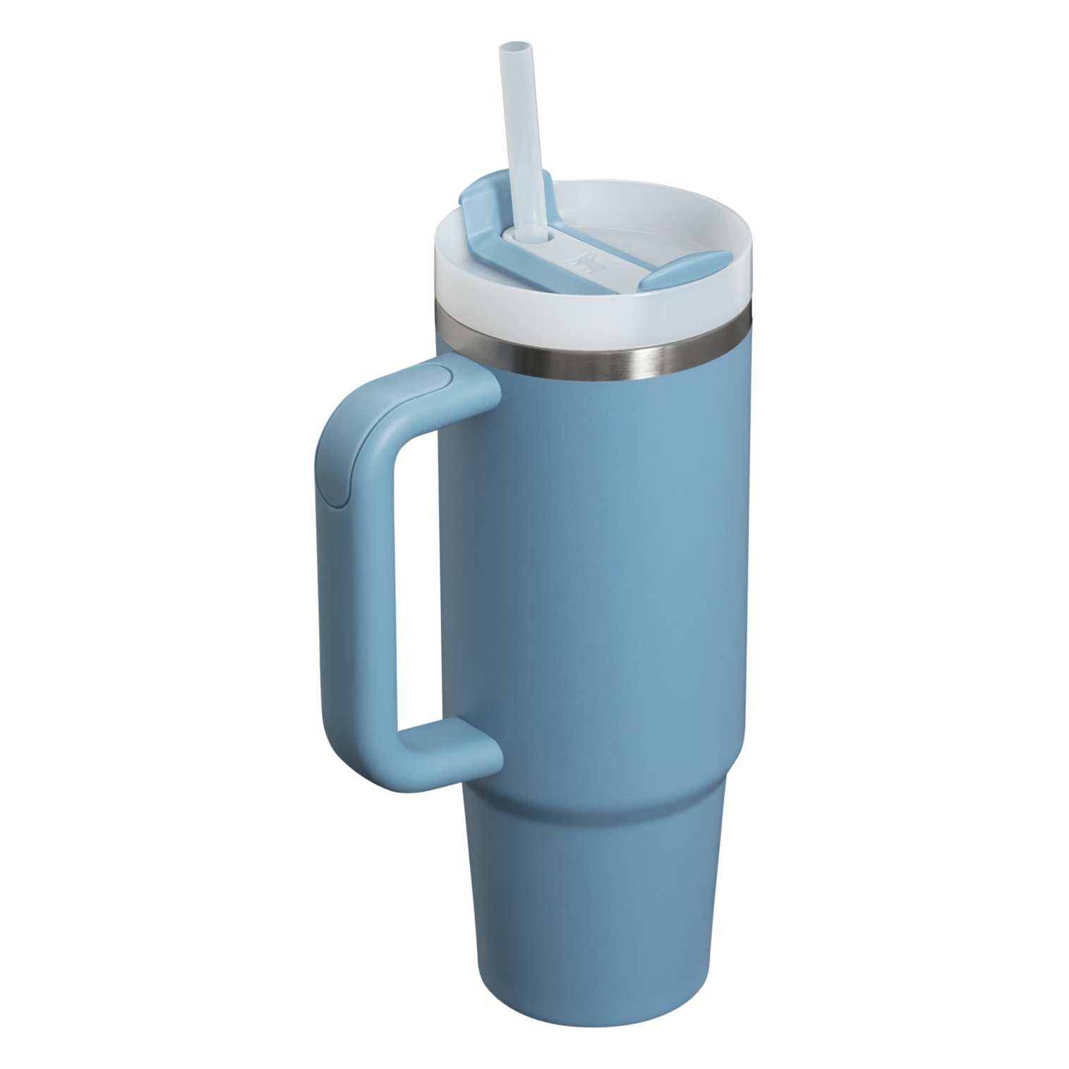 Splash-Resistant FlowState The Quencher H2.0 Flowstate Tumbler | Stanley Create D331C - Double-Wall Vacuum Insulated Travel Tumbler with Straw Detail