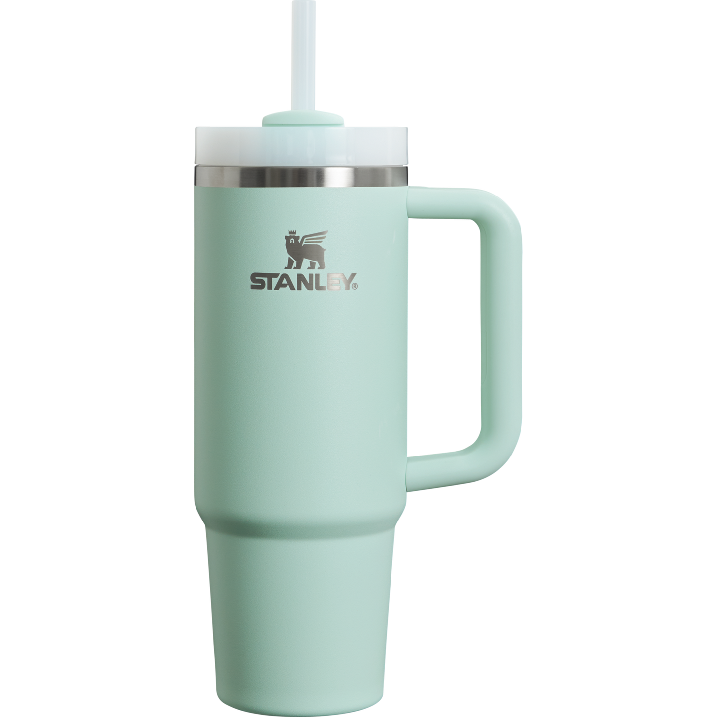 Splash-Resistant FlowState The Quencher H2.0 Flowstate Tumbler | Stanley Create D331C - Double-Wall Vacuum Insulated Travel Tumbler with Straw Detail