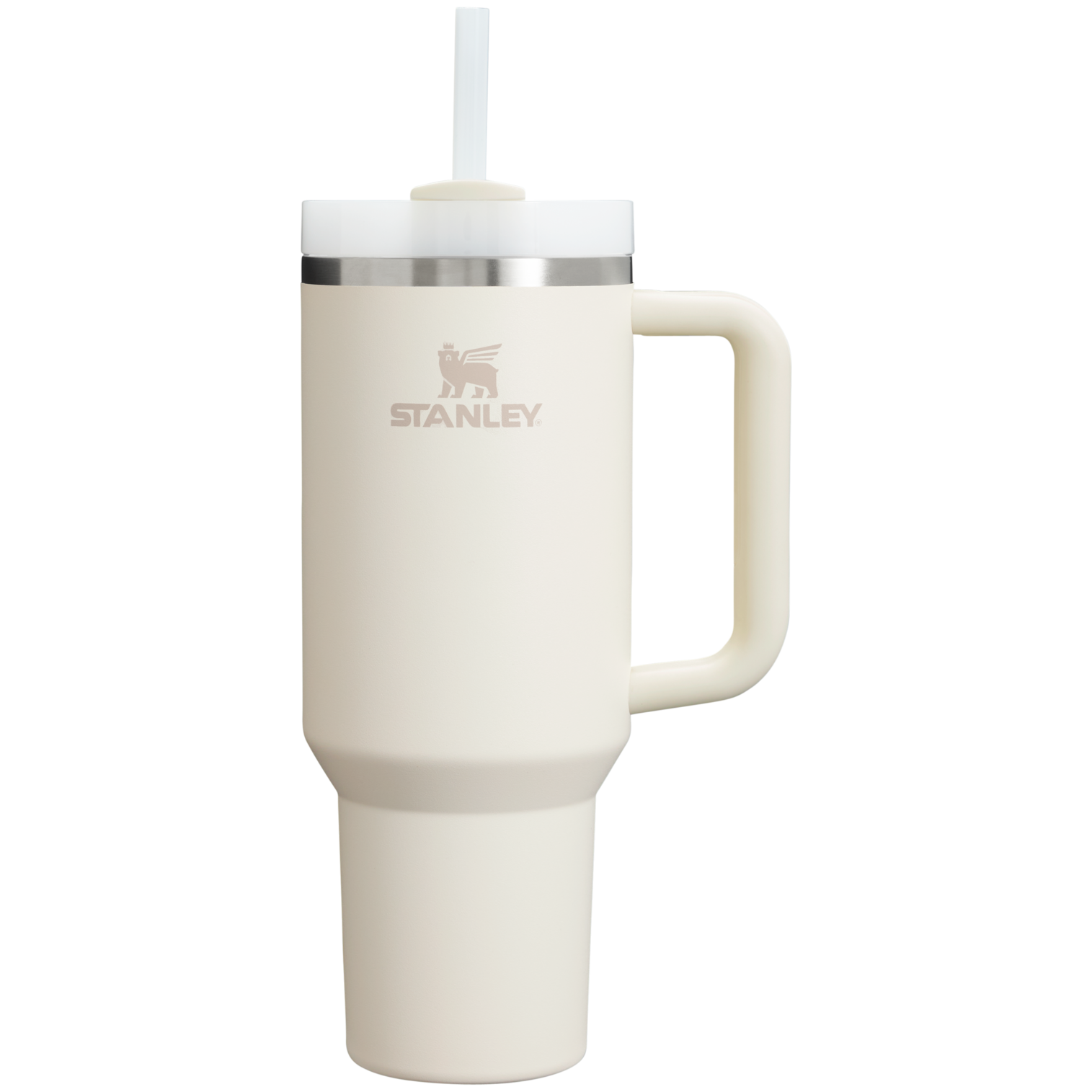 Double-Wall Vacuum The Quencher H2.0 Flowstate Tumbler  | Stanley Create D332L - Double-Wall Vacuum Insulated Travel Tumbler with Straw - Cream 2.0
