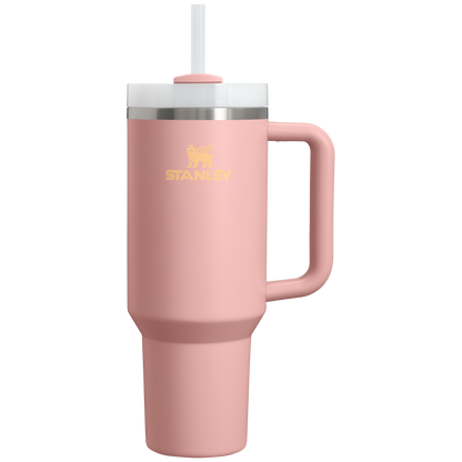 Double-Wall Vacuum The Quencher H2.0 Flowstate Tumbler  | Stanley Create D332L - Double-Wall Vacuum Insulated Travel Tumbler with Straw - Peach Rose