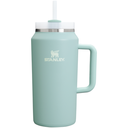 Car-Cup Friendly The Quencher H2.0 Flowstate Tumbler D033Q - Double-Wall Vacuum Insulated Travel Tumbler with Straw - Seafoam