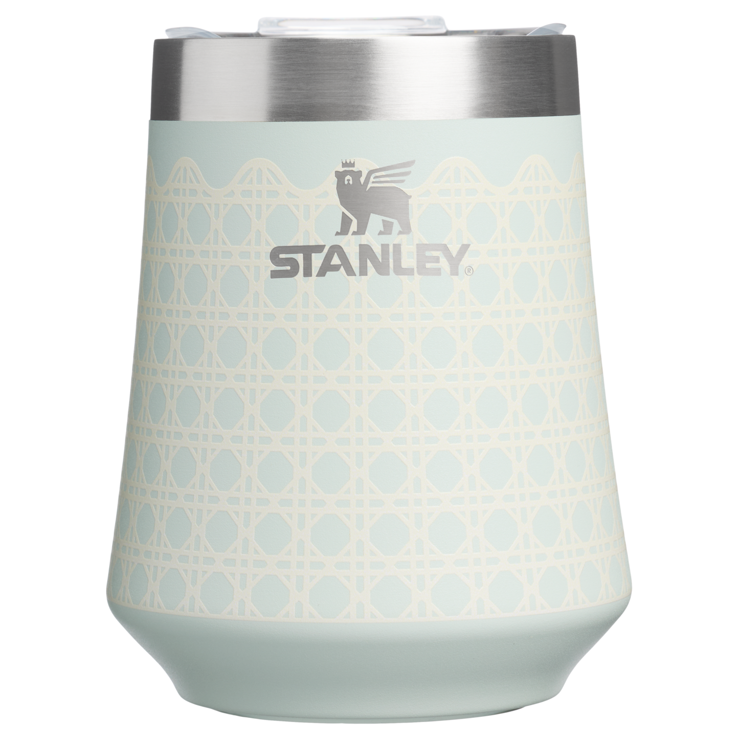 Shatterproof Luxury The Reserve Wine Tumbler D352C - Premium Insulated Egg-Shaped Wine Glass for Outdoors - Mist Rattan