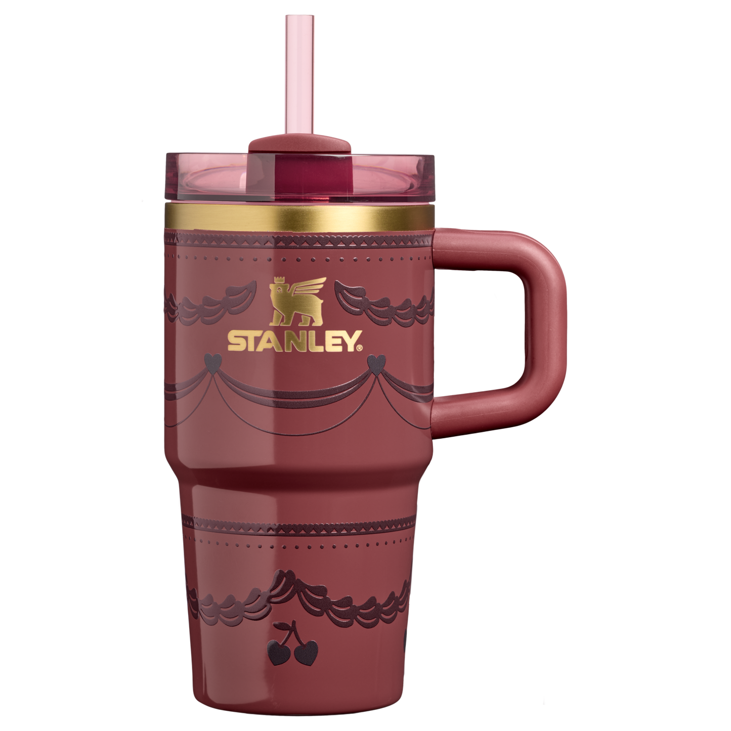 Large Capacity The Valentine’s Day Quencher H2.0  Flowstate Tumbler D234X - Double-Wall Vacuum Insulated Travel Tumbler with Straw - Red Velvet Cake