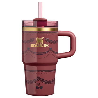 Large Capacity The Valentine’s Day Quencher H2.0  Flowstate Tumbler D234X - Double-Wall Vacuum Insulated Travel Tumbler with Straw - Red Velvet Cake