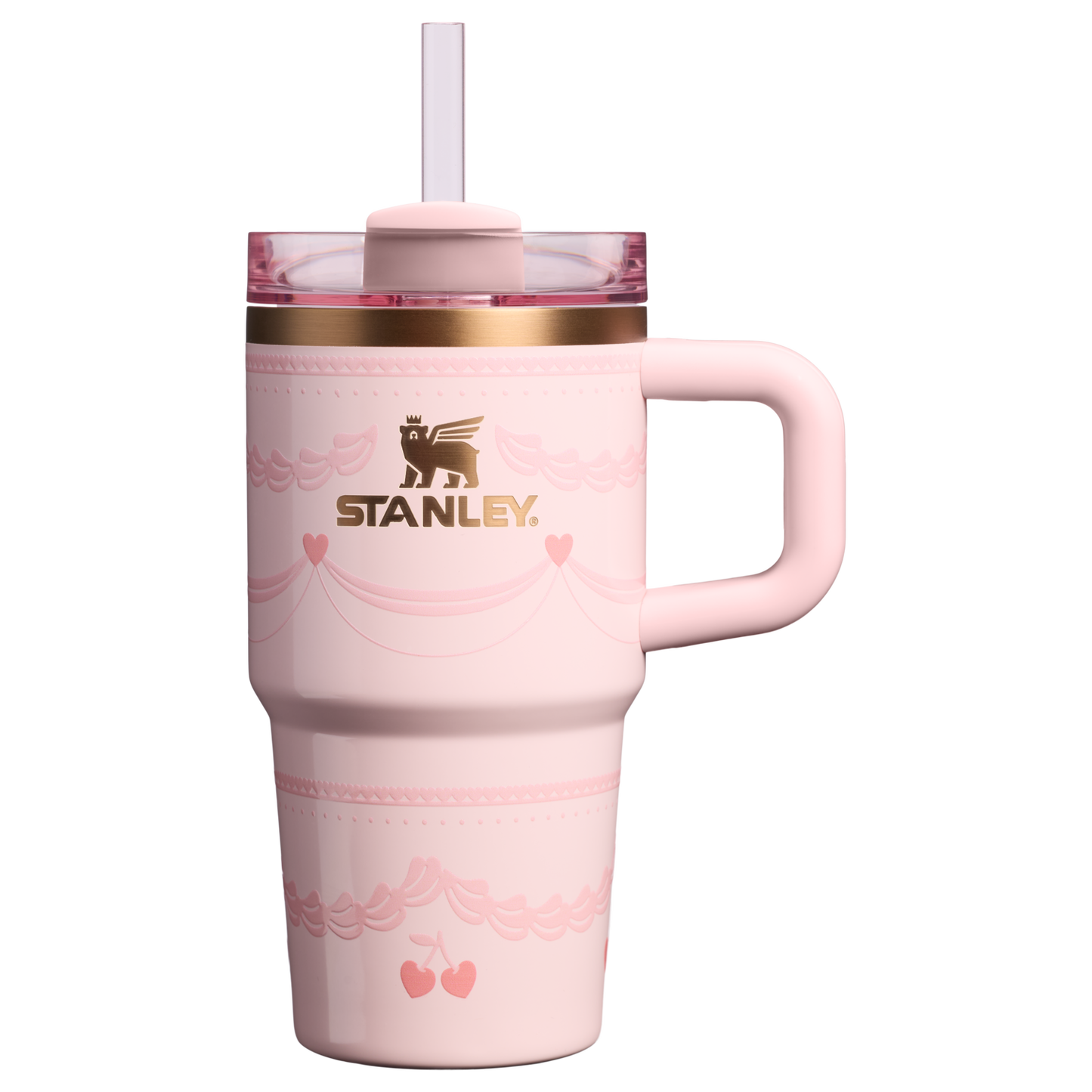 Large Capacity The Valentine’s Day Quencher H2.0  Flowstate Tumbler D234X - Double-Wall Vacuum Insulated Travel Tumbler with Straw - Pink Velvet Cake