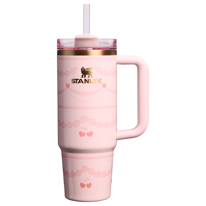 Splash-Resistant FlowState The Valentine’s Day Quencher H2.0 Flowstate Tumbler D232U - 40oz Large Capacity Car-Cup Friendly Quencher - Pink Velvet Cake