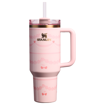 Insulated Travel The Valentine’s Day Quencher H2.0 Flowstate Tumbler D231T - 40oz Large Capacity Car-Cup Friendly Quencher - Pink Velvet Cake