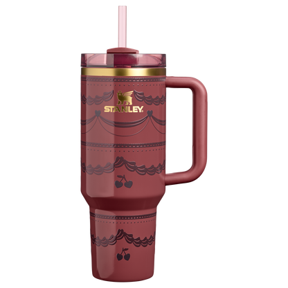 Insulated Travel The Valentine’s Day Quencher H2.0 Flowstate Tumbler D231T - 40oz Large Capacity Car-Cup Friendly Quencher - Red Velvet Cake